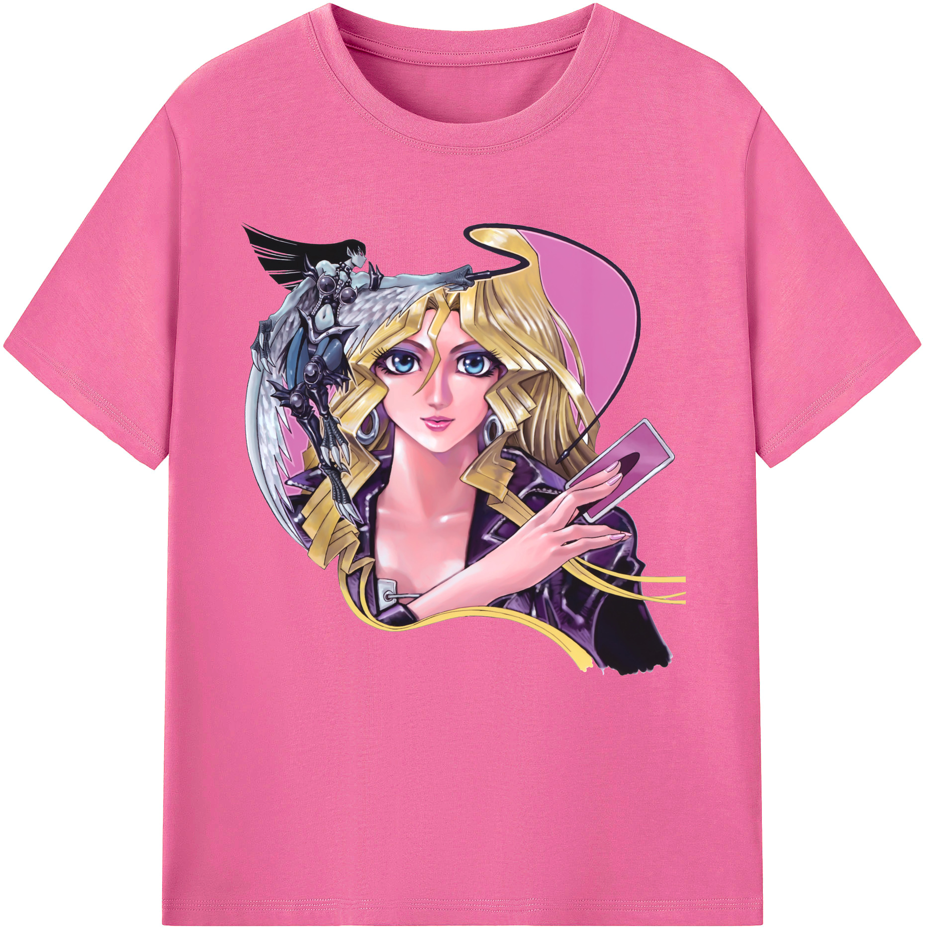 （画像用） 遊☆戯☆王 Yu-Gi-Oh! レディースカジュアルプリントTシャツ（綿100％）